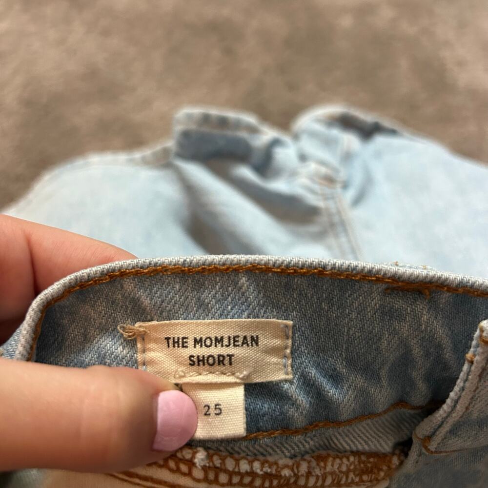 Madewell High Rise Mom Jean Shorts Retro Denim Flattering Modest Light Wash 25 - Picture 6 of 6